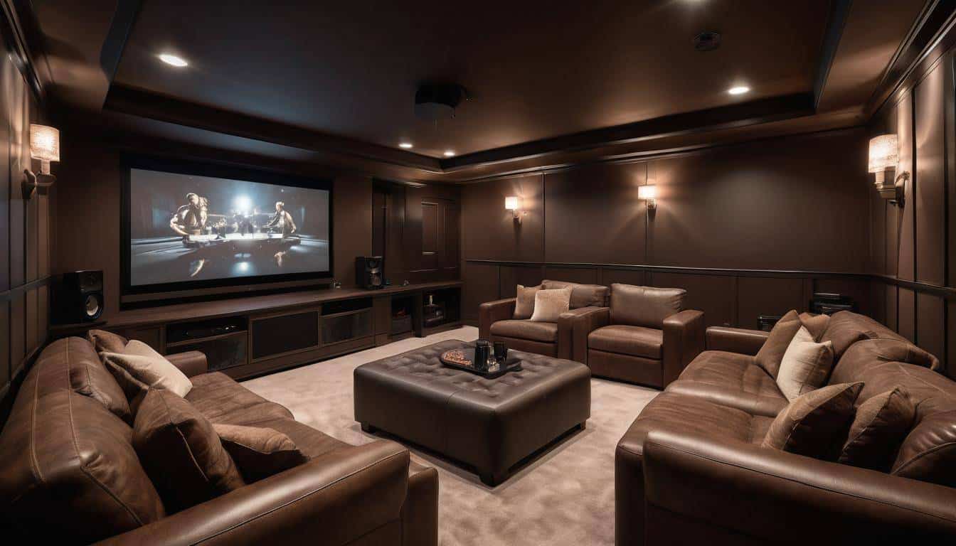 Cozy home theater ambiance