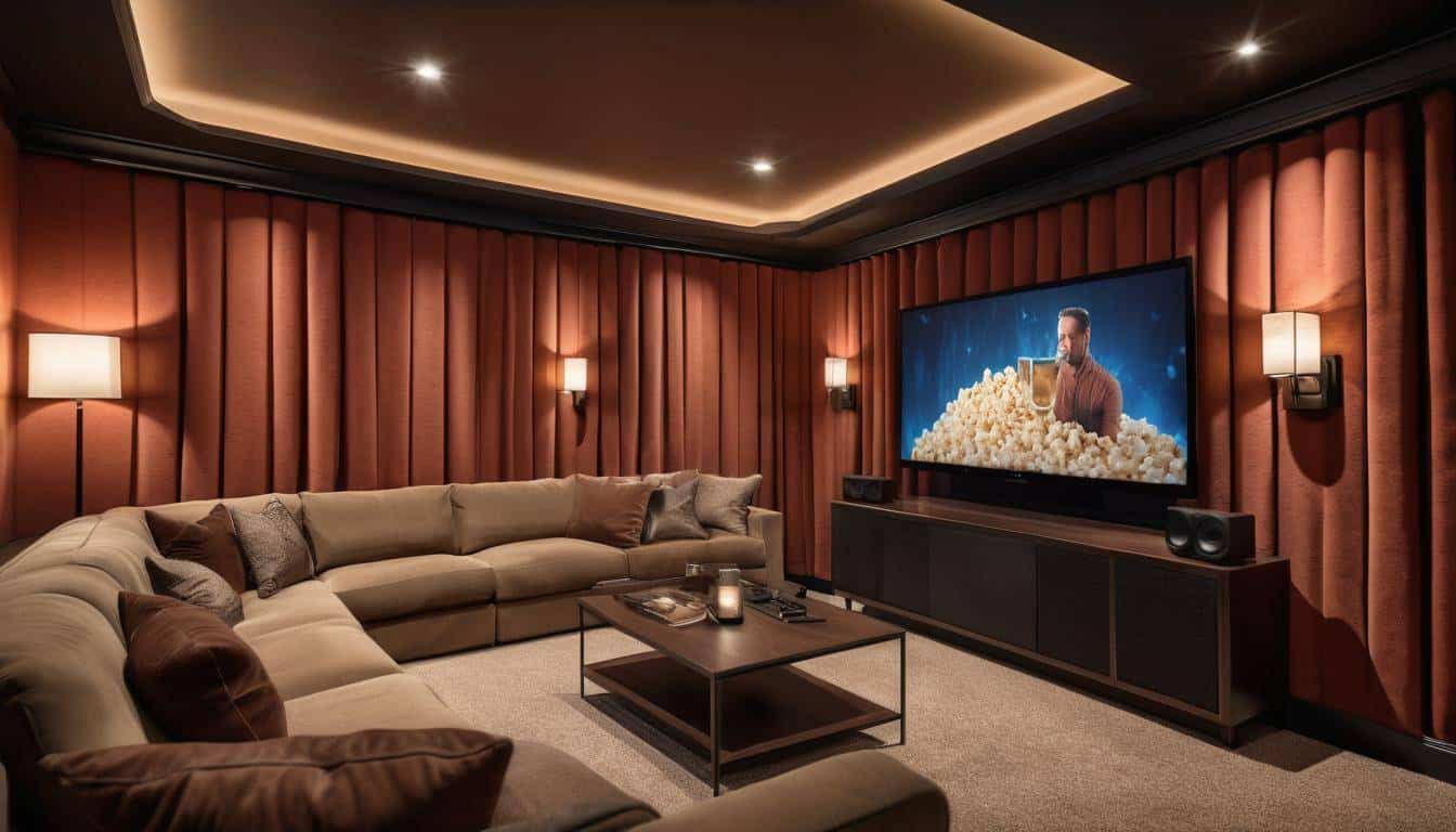 Cozy home theater setup