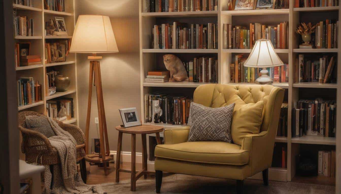 Cozy illuminated reading nook