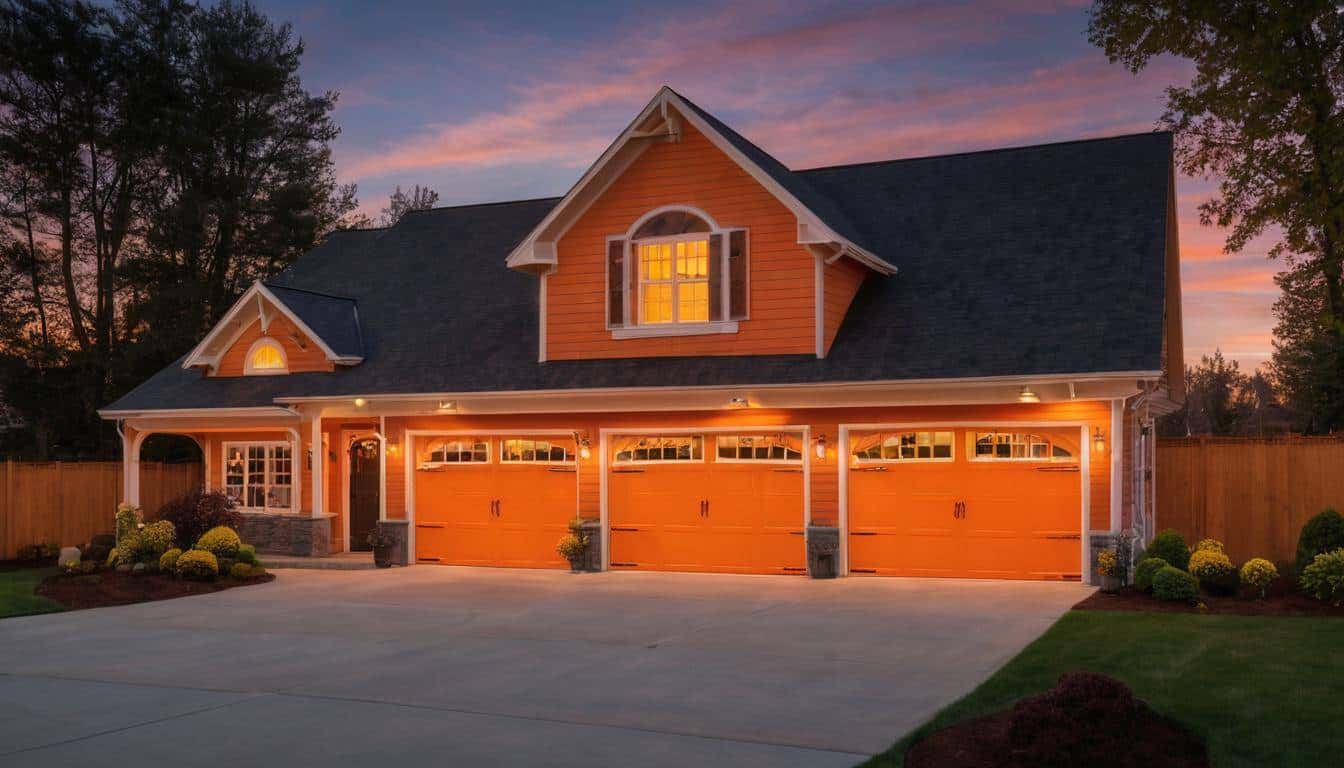 Cozy orange garage