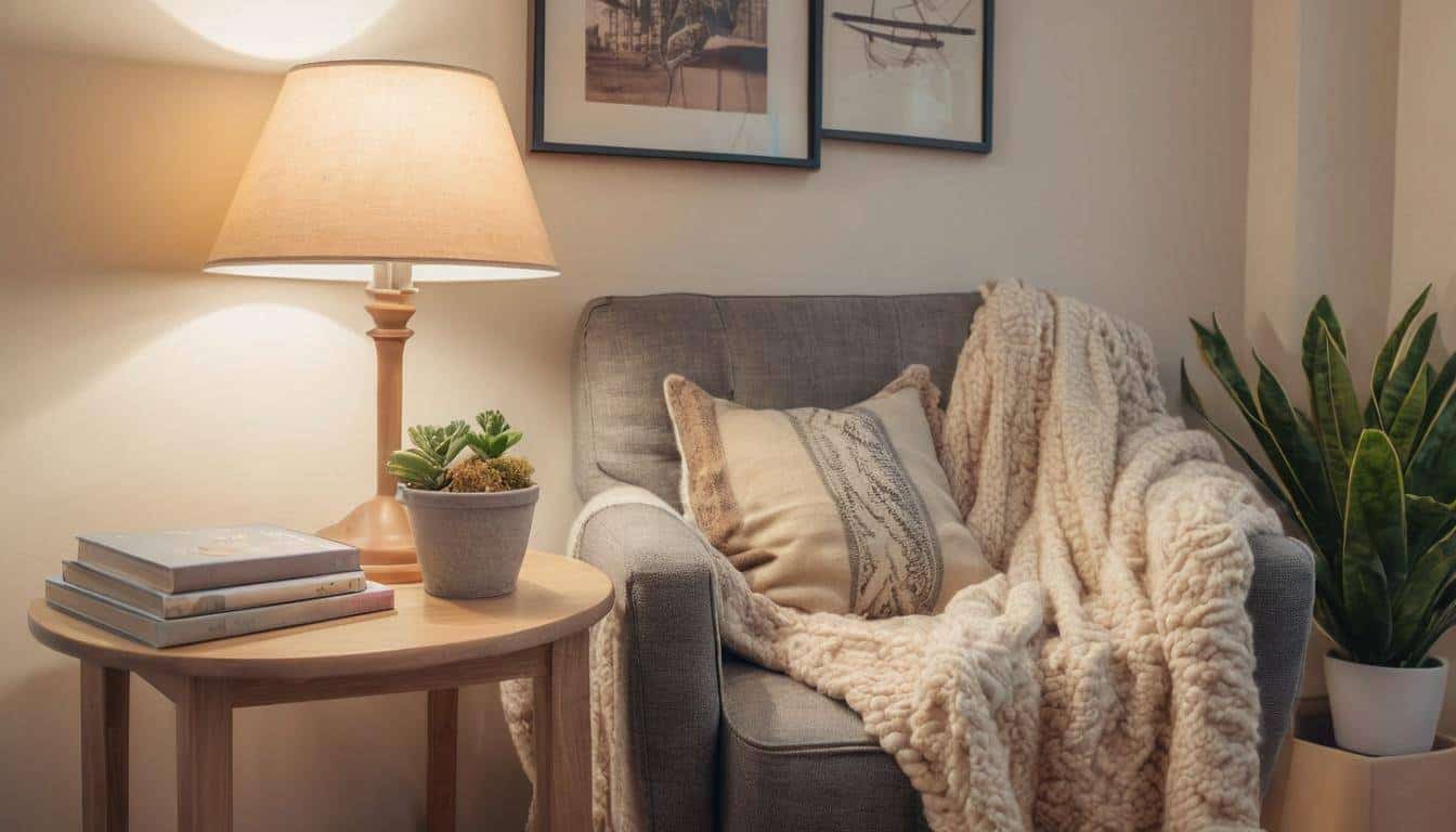 Cozy reading nook escape