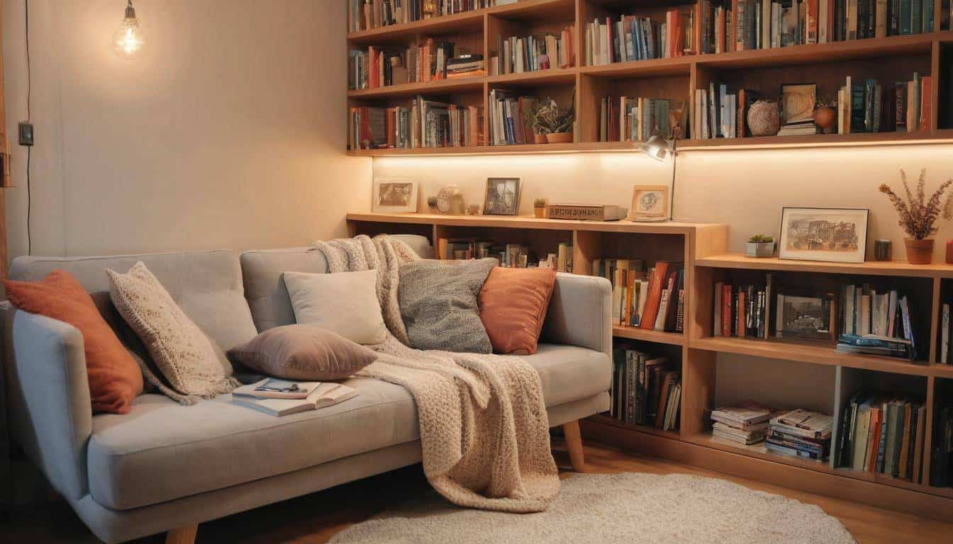 Cozy reading nook light