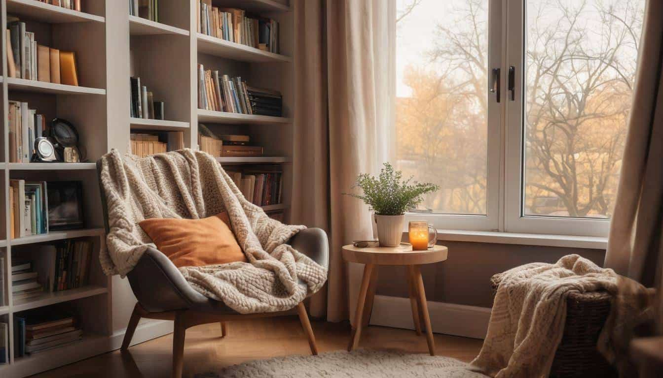 Cozy reading nook retreat