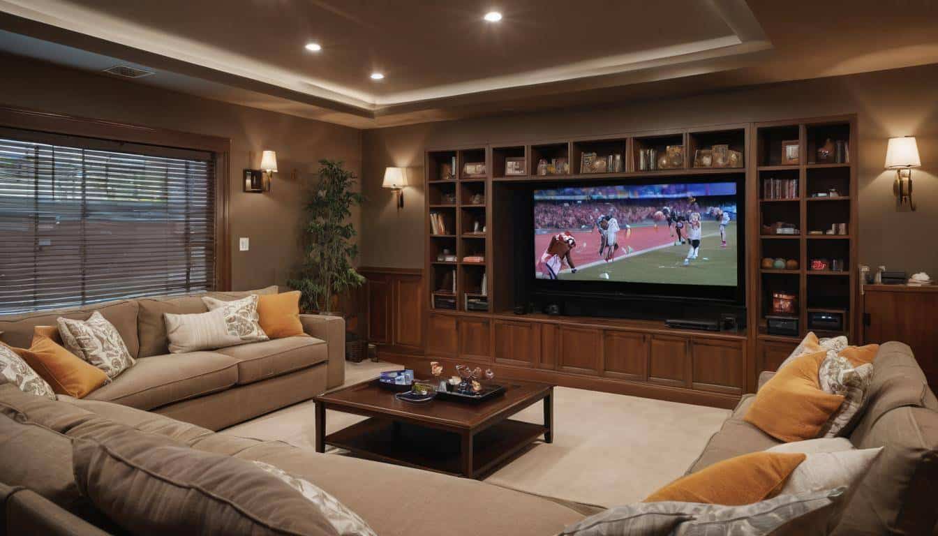 Cozy sports home theater