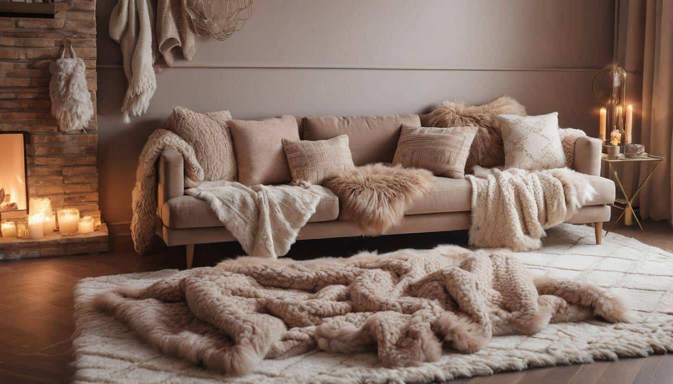 Cozy textured interior decor