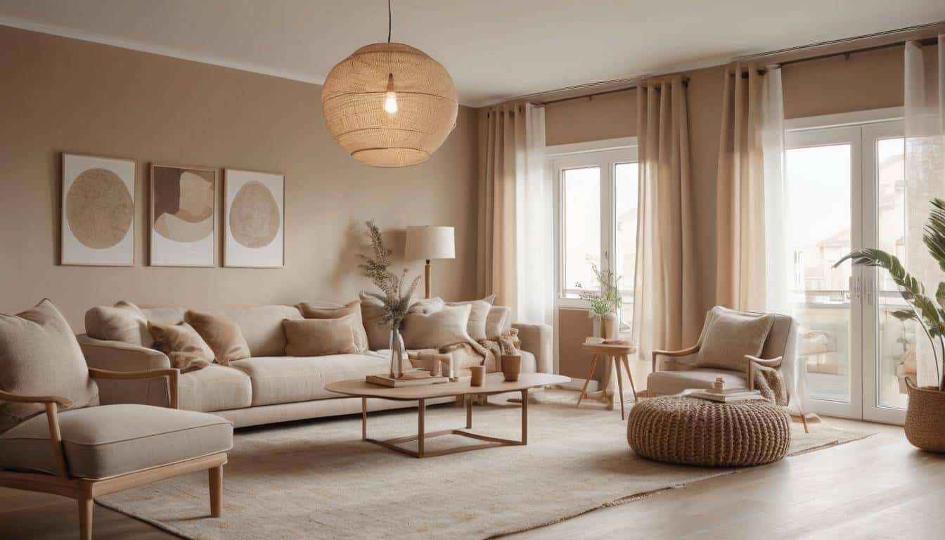 Cozy warm beige room