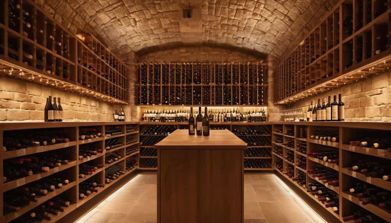 Cozy wine cellar lighting