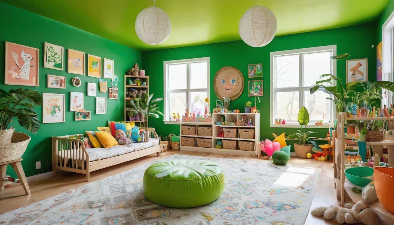 Creative green playroom