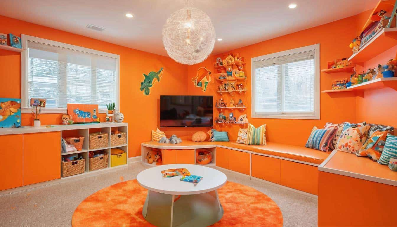 Creative orange playroom