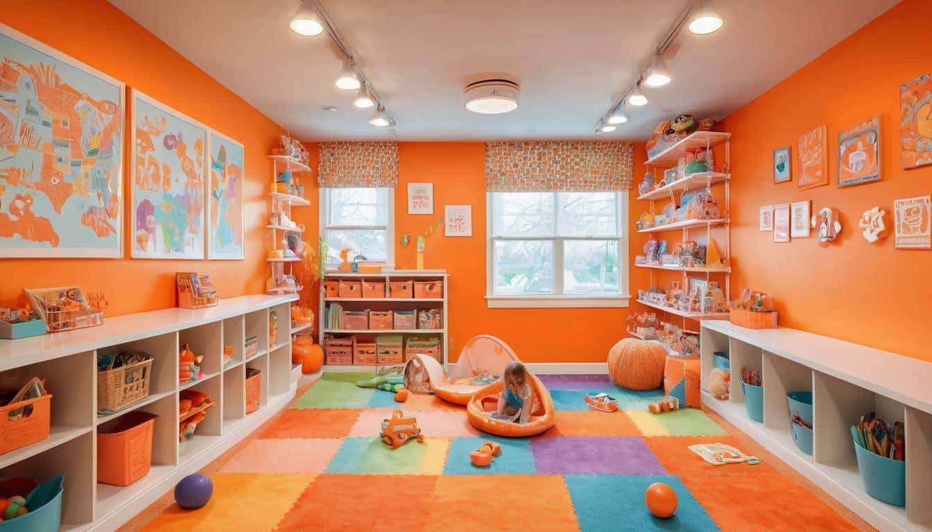 Creative orange playroom