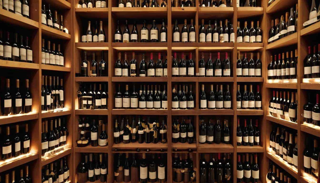 Diverse wine bottle collection