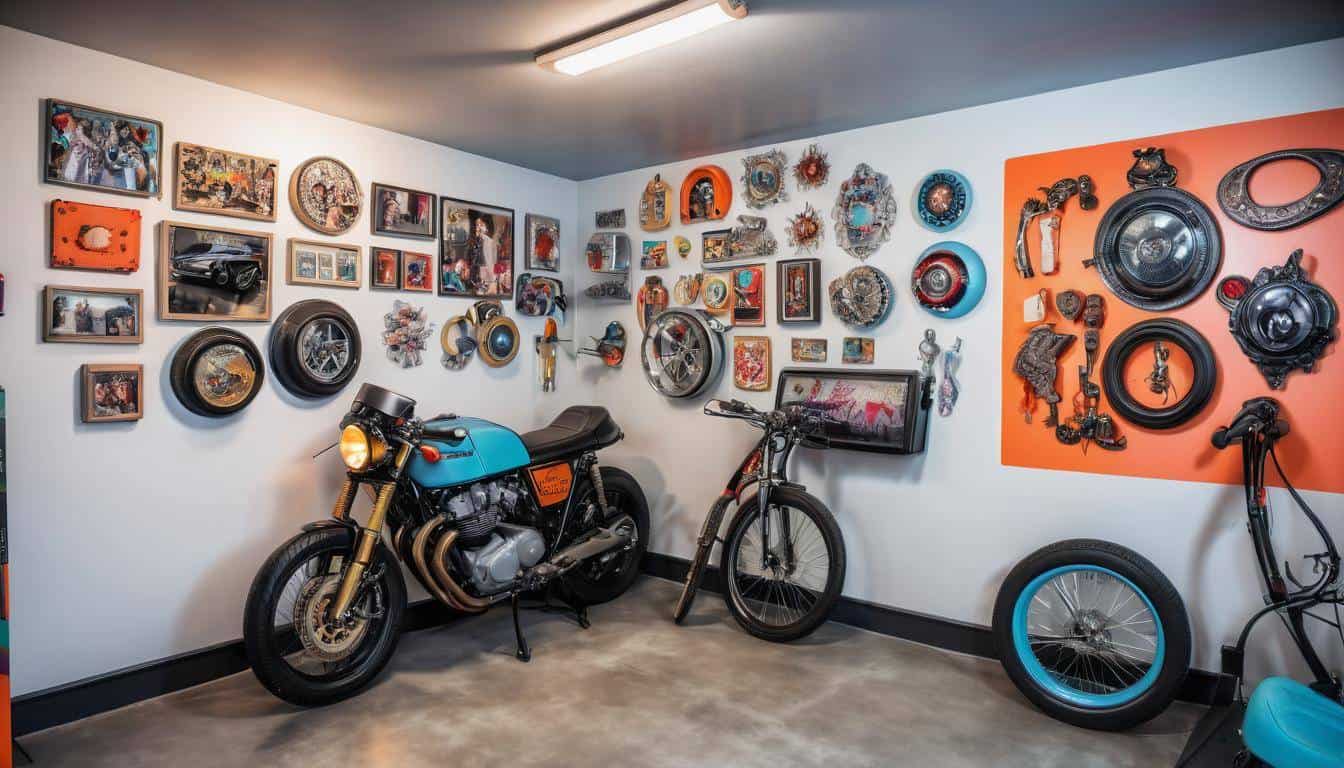 Eclectic garage decor