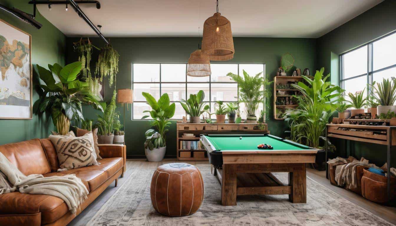 Eco-friendly game room decor