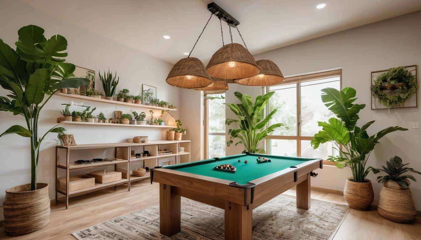 Eco-friendly game room decor