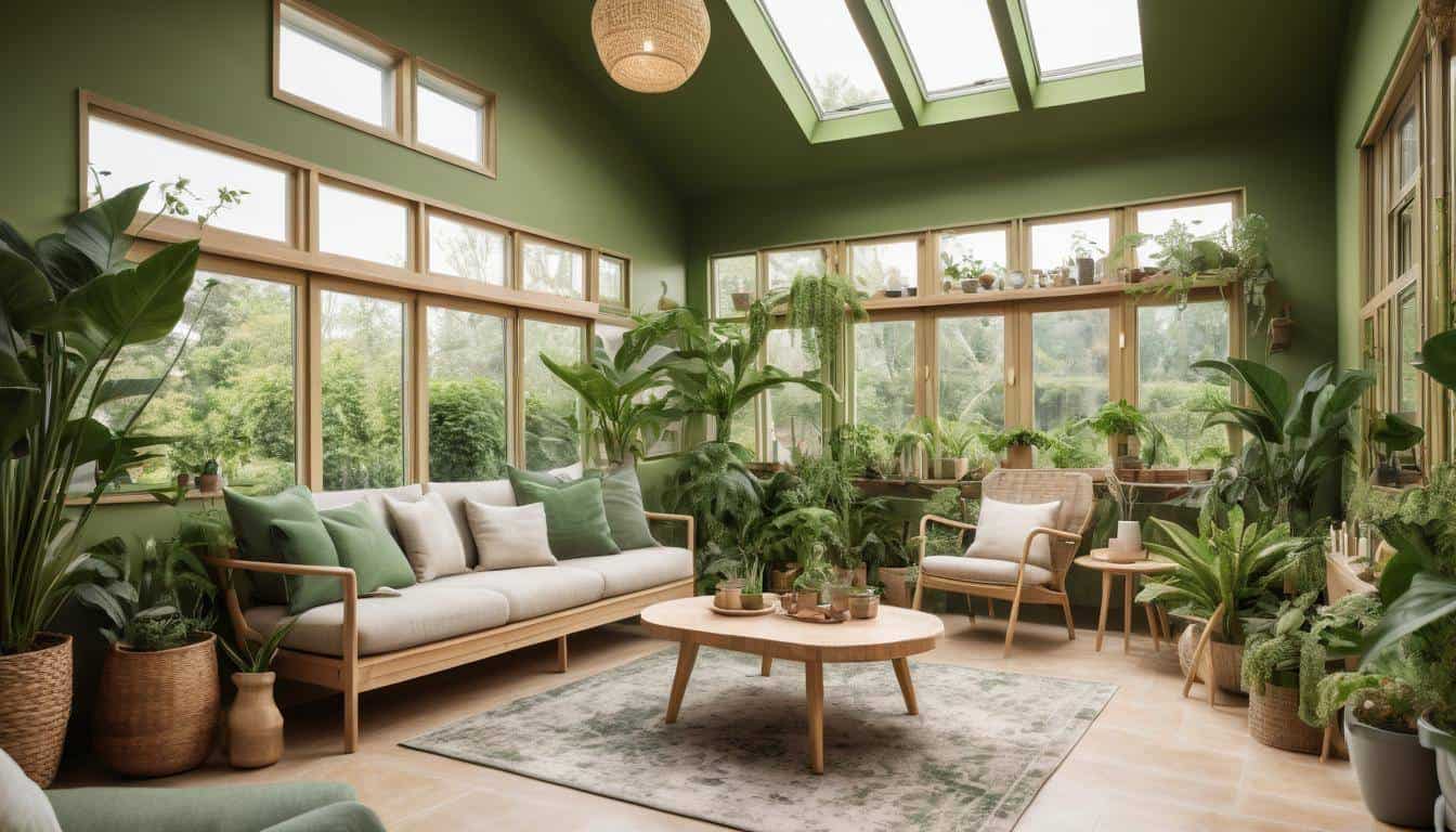 Eco-friendly green sunroom