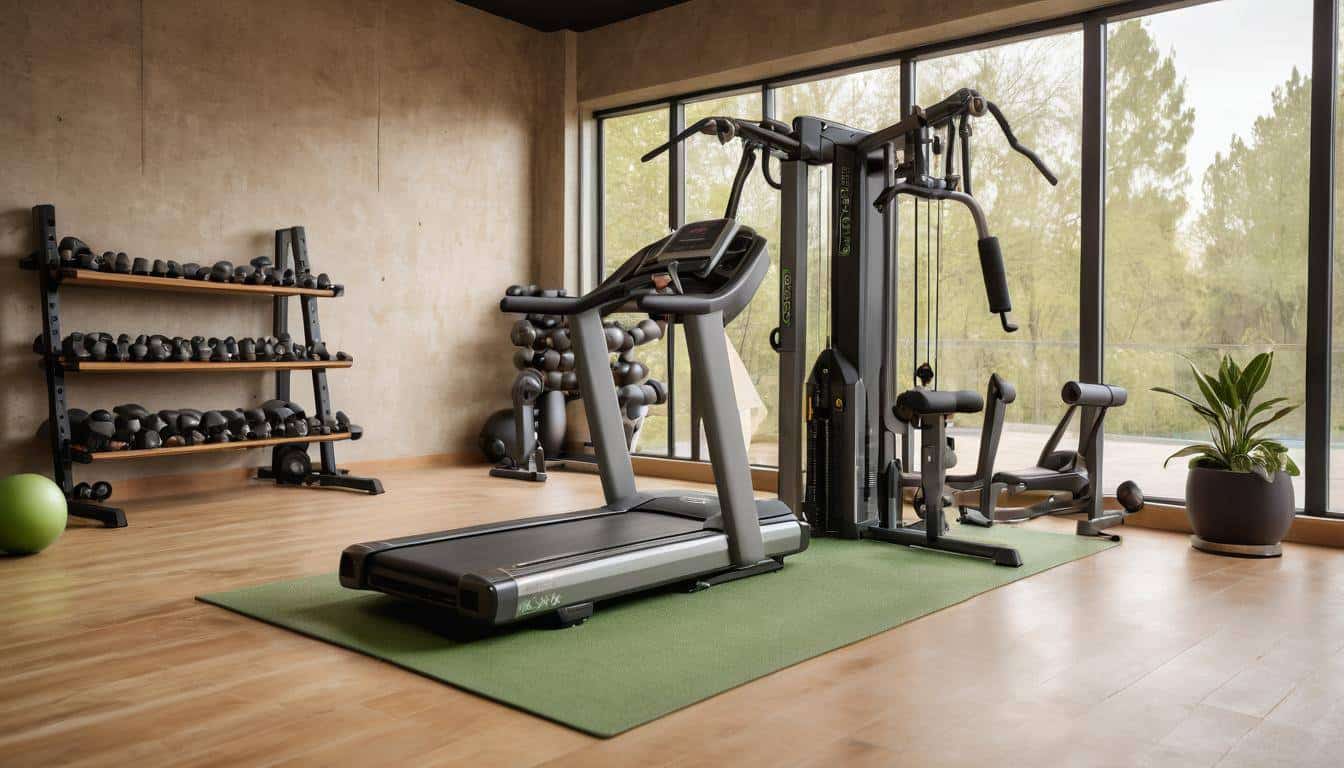 Eco-friendly gym equipment display