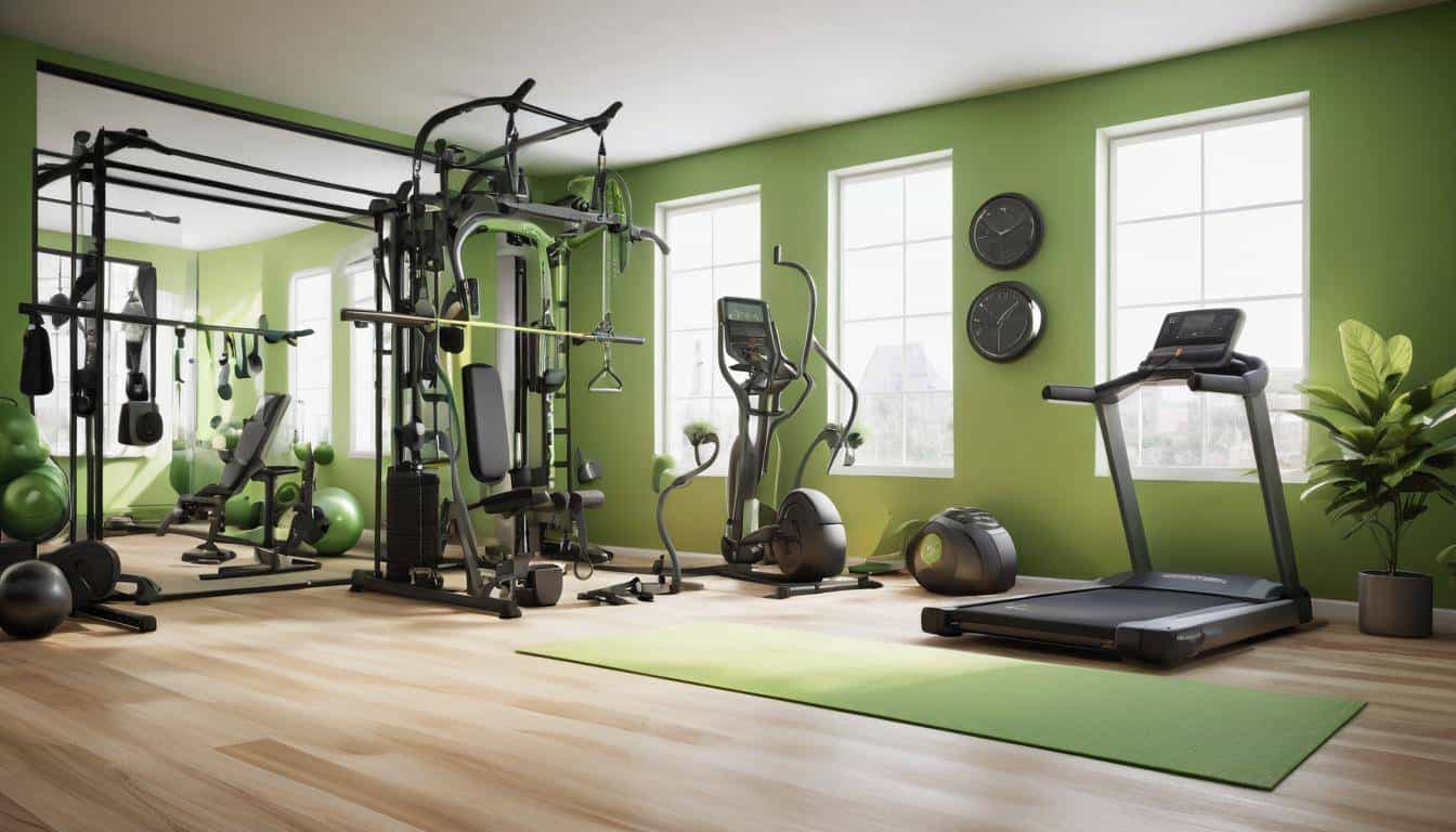 Eco-friendly home gym setup