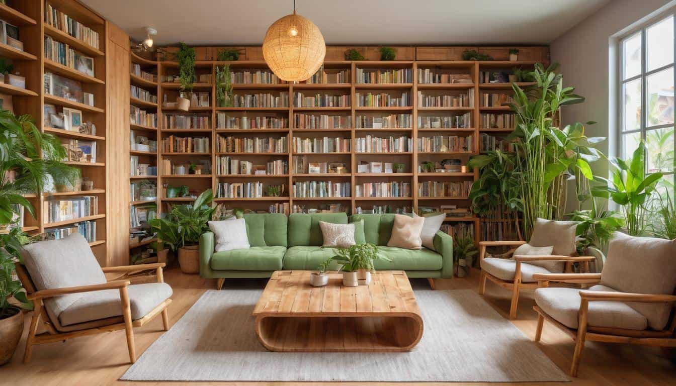 Eco-friendly home library design