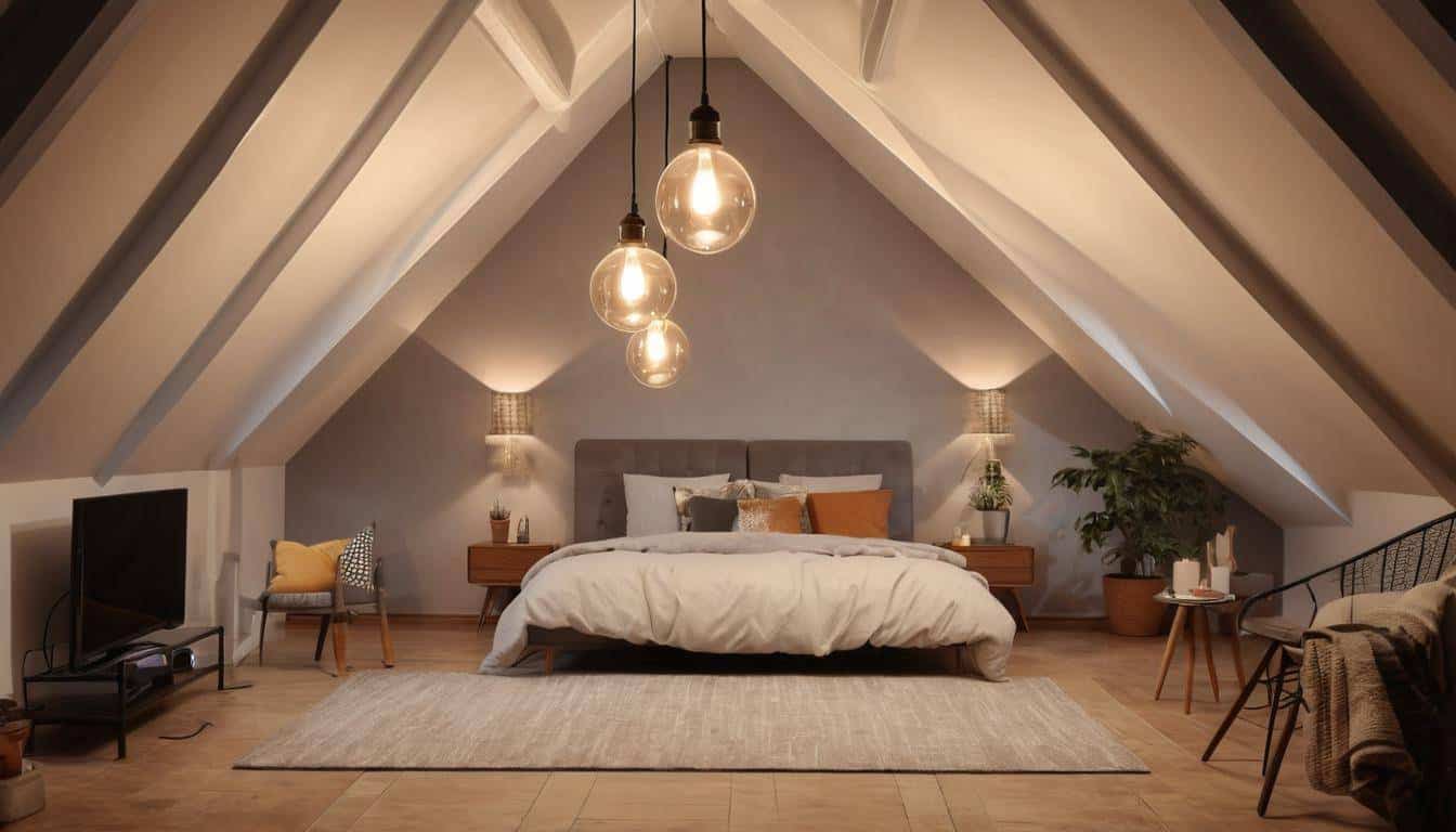 Elegant attic lighting