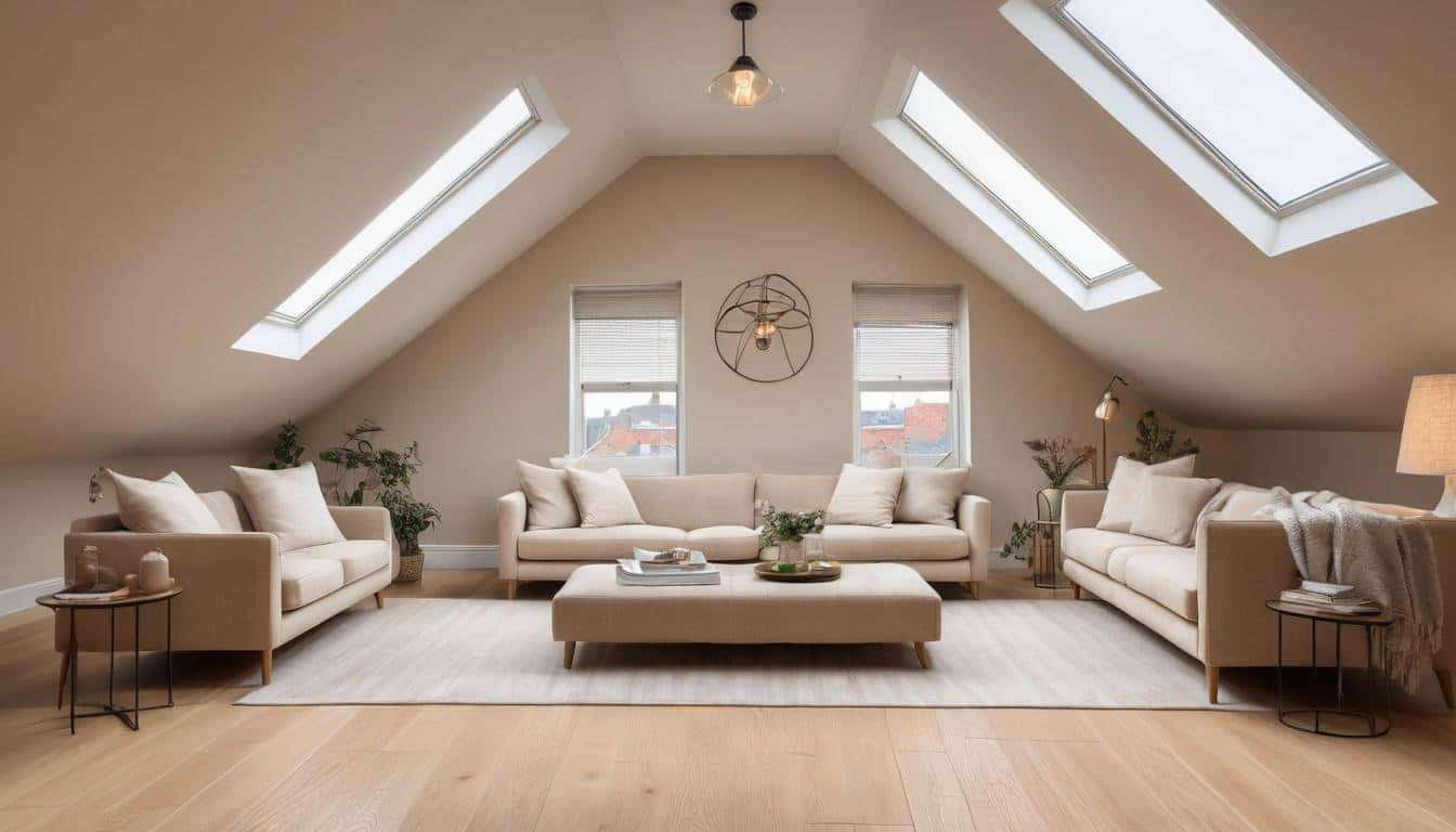 Elegant beige attic