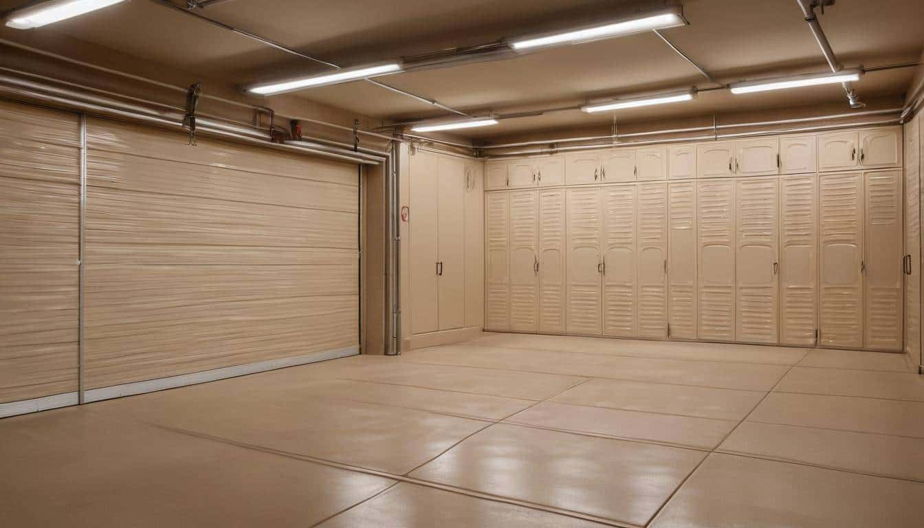 Elegant beige garage