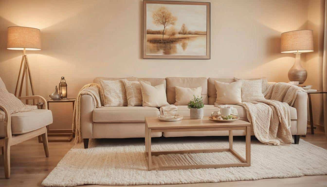 Elegant beige living room