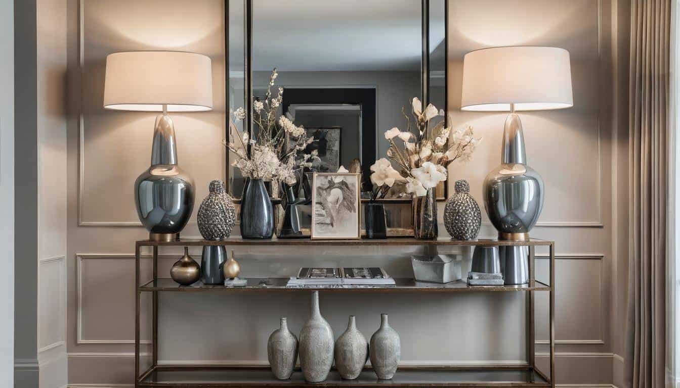 Elegant entryway console decor