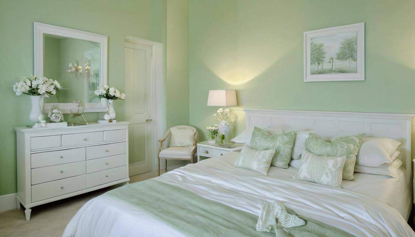 Elegant pale green room