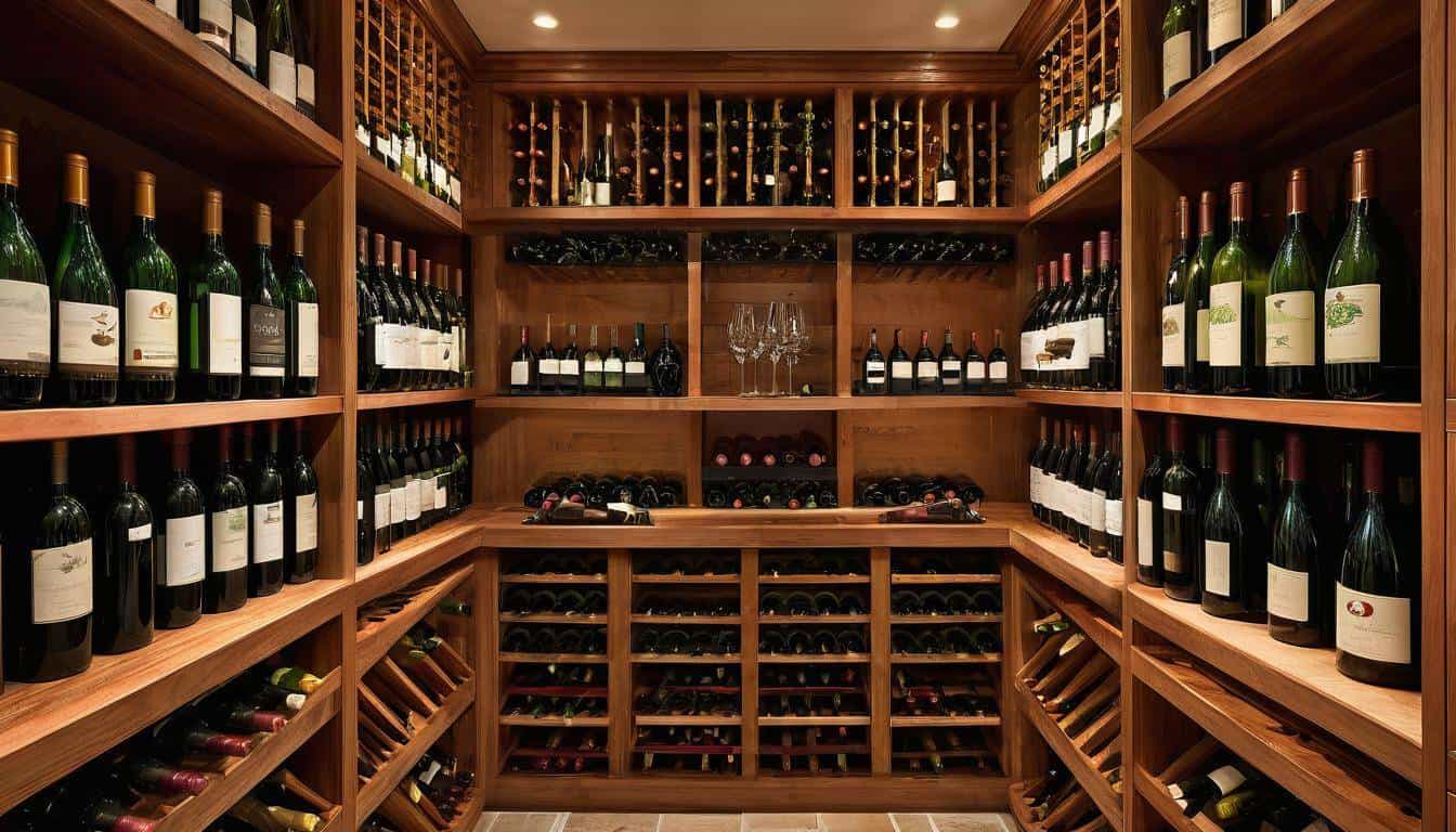 Elegant wine cellar display