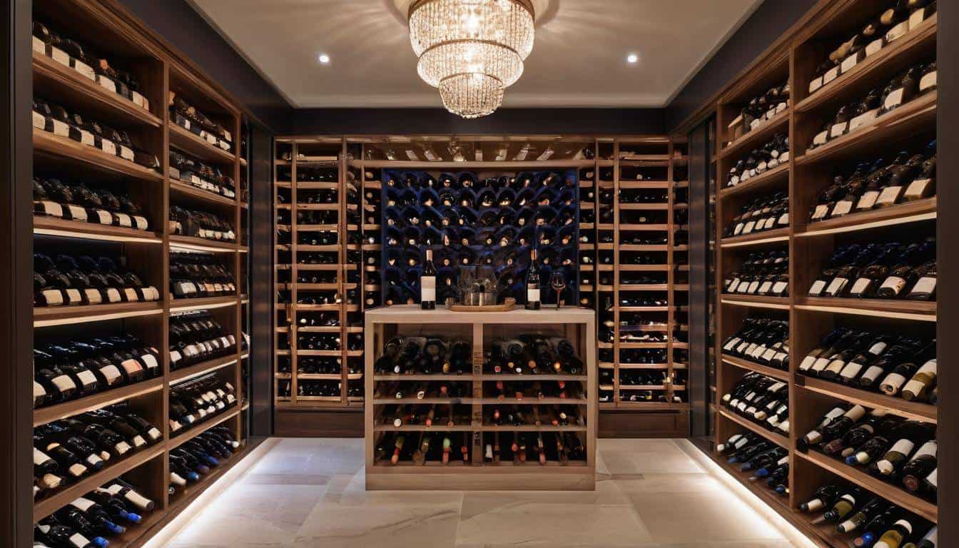 Elegant wine cellar storage