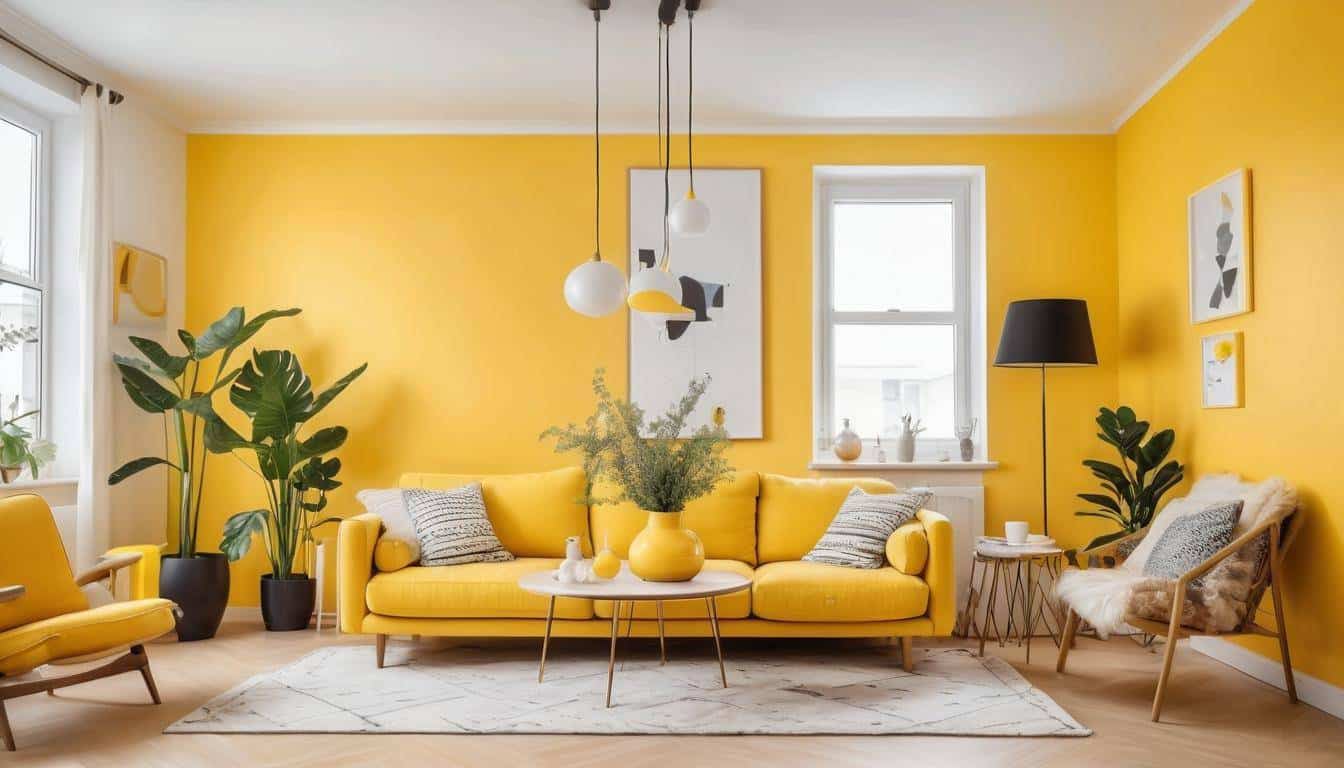 Energetic yellow interior