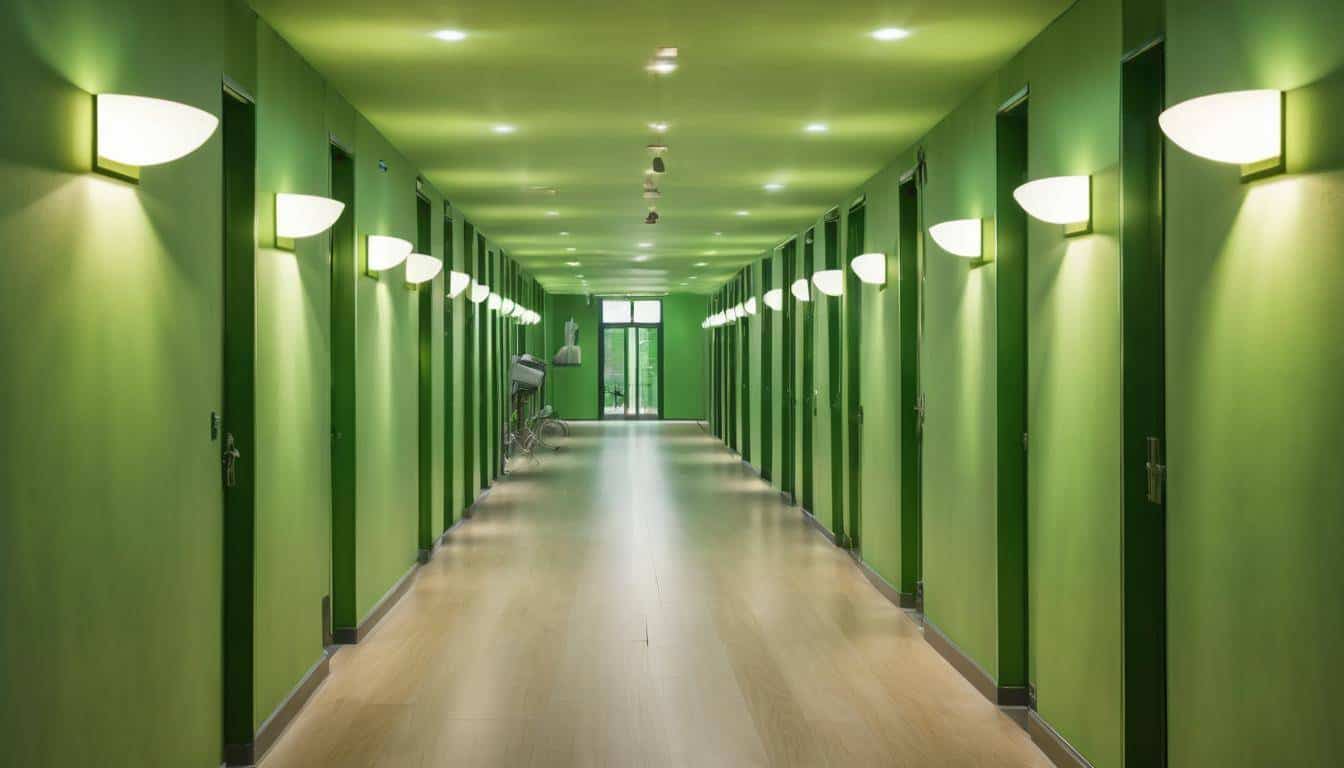 Energy-efficient green hallway