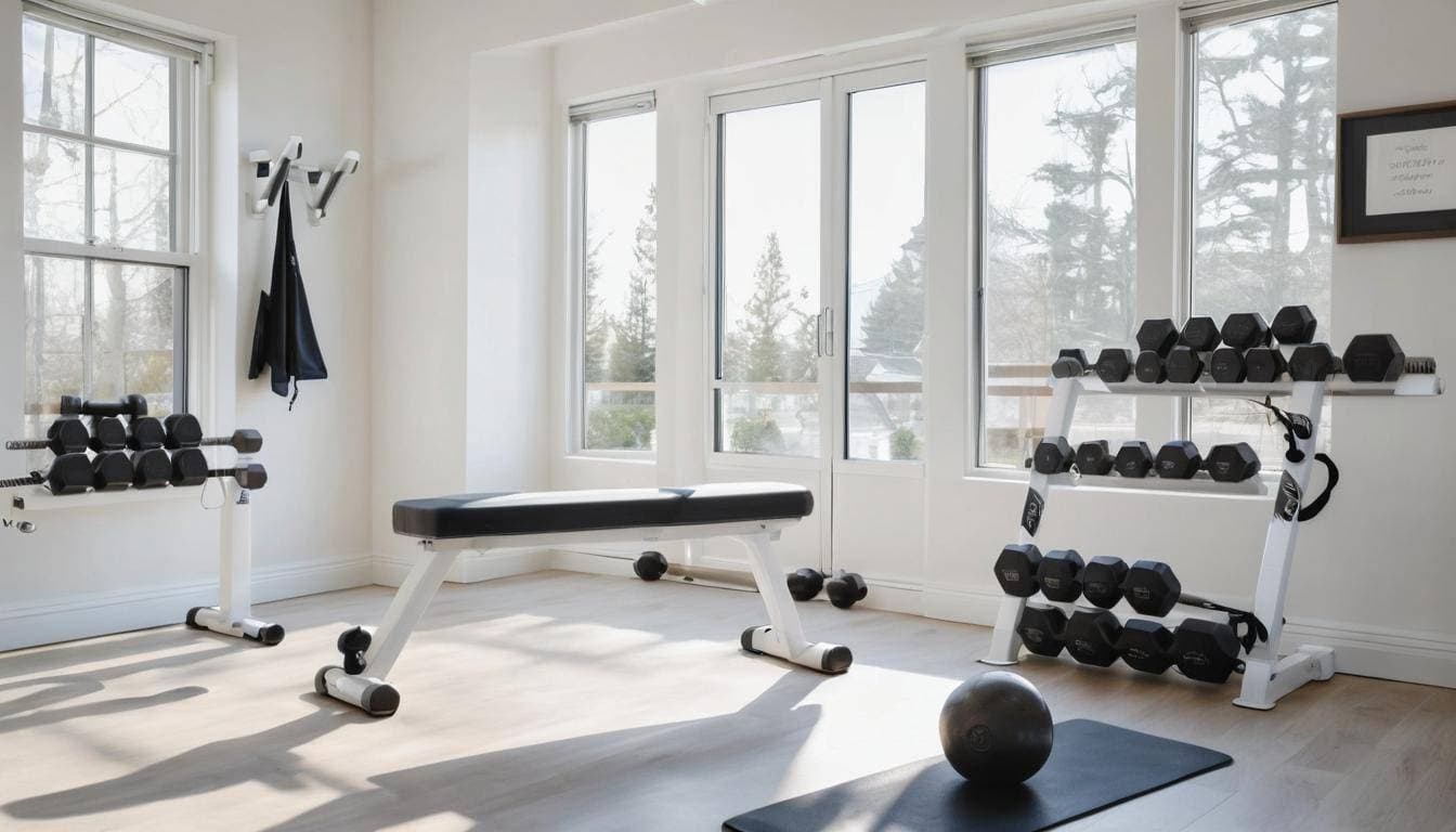 Functional white home gym