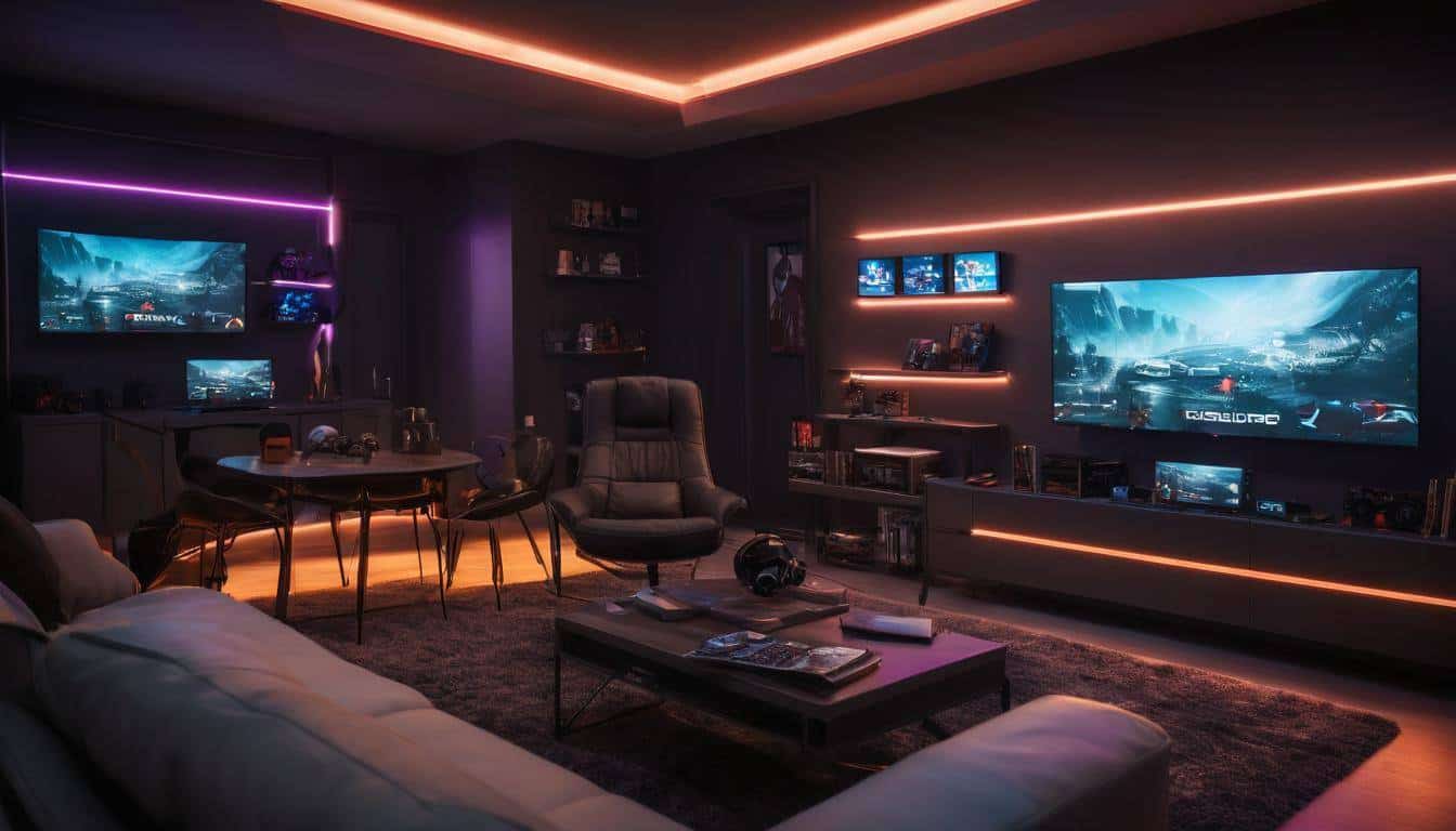 Gaming ambiance with lights