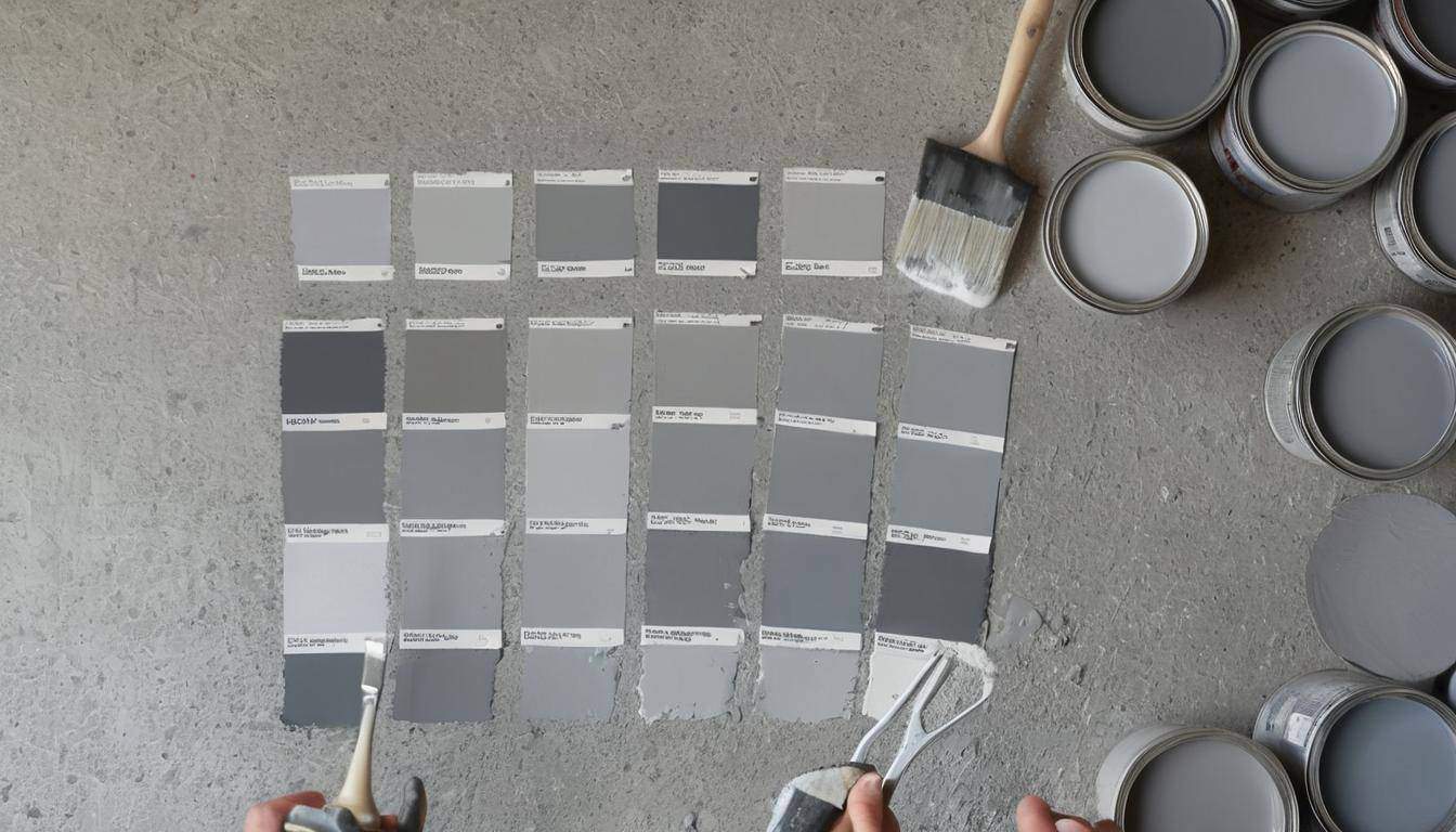 Gray paint swatches test