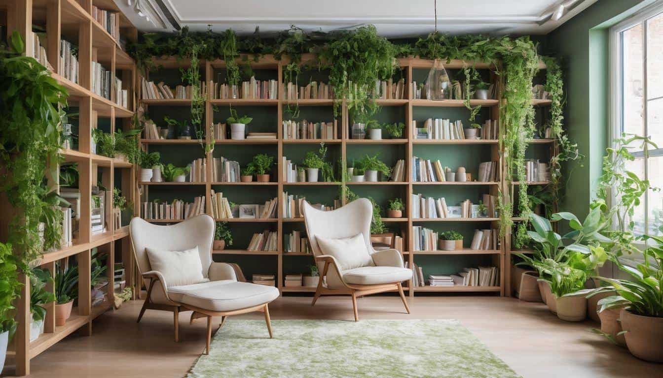 Green-infused home library