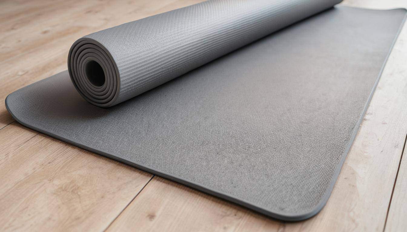 Grey yoga mat for beginners