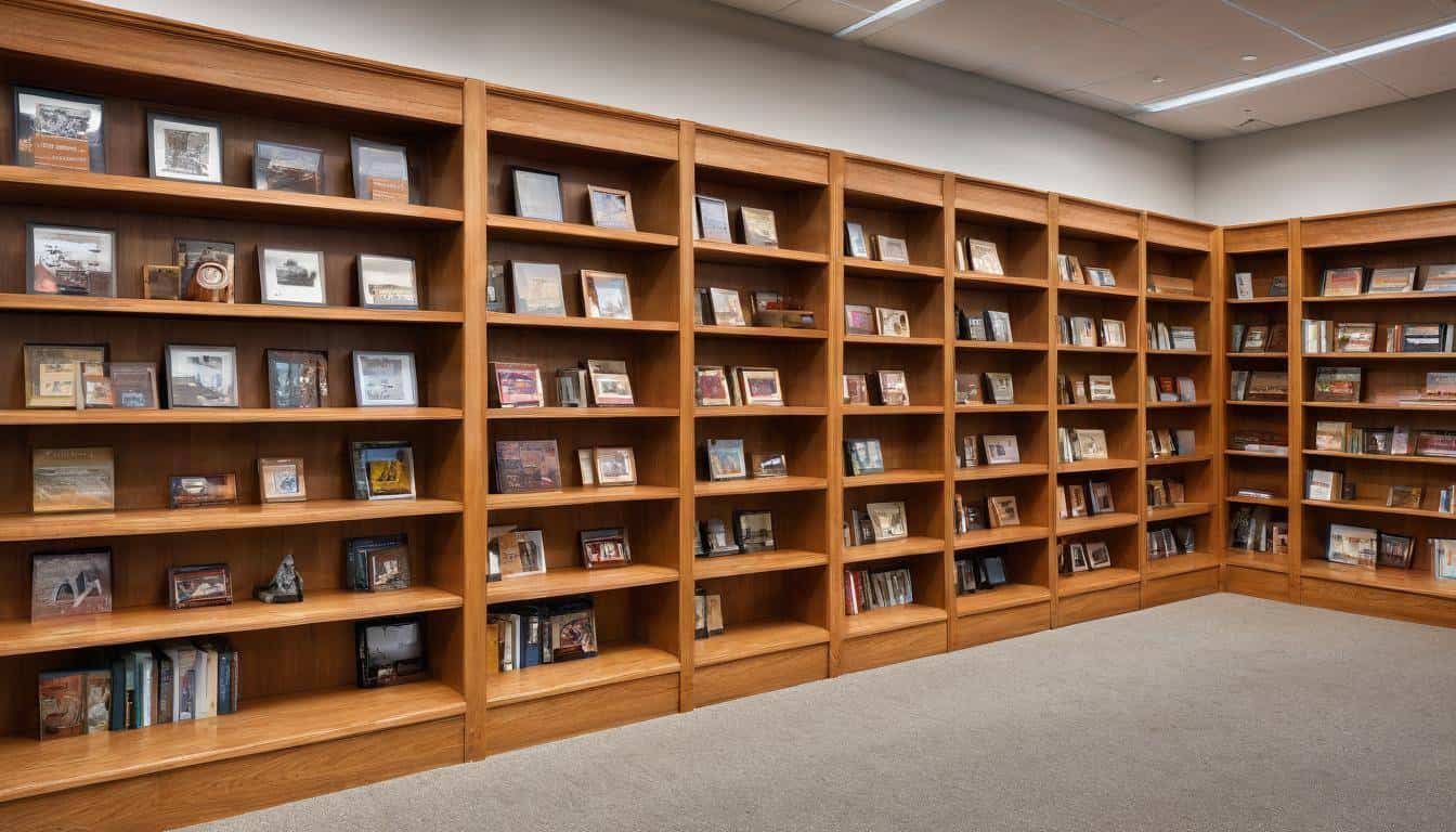 High-quality hardwood bookshelves