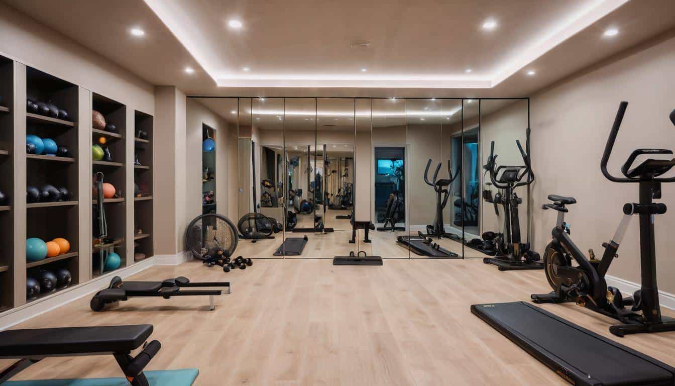 Home gym accent lighting