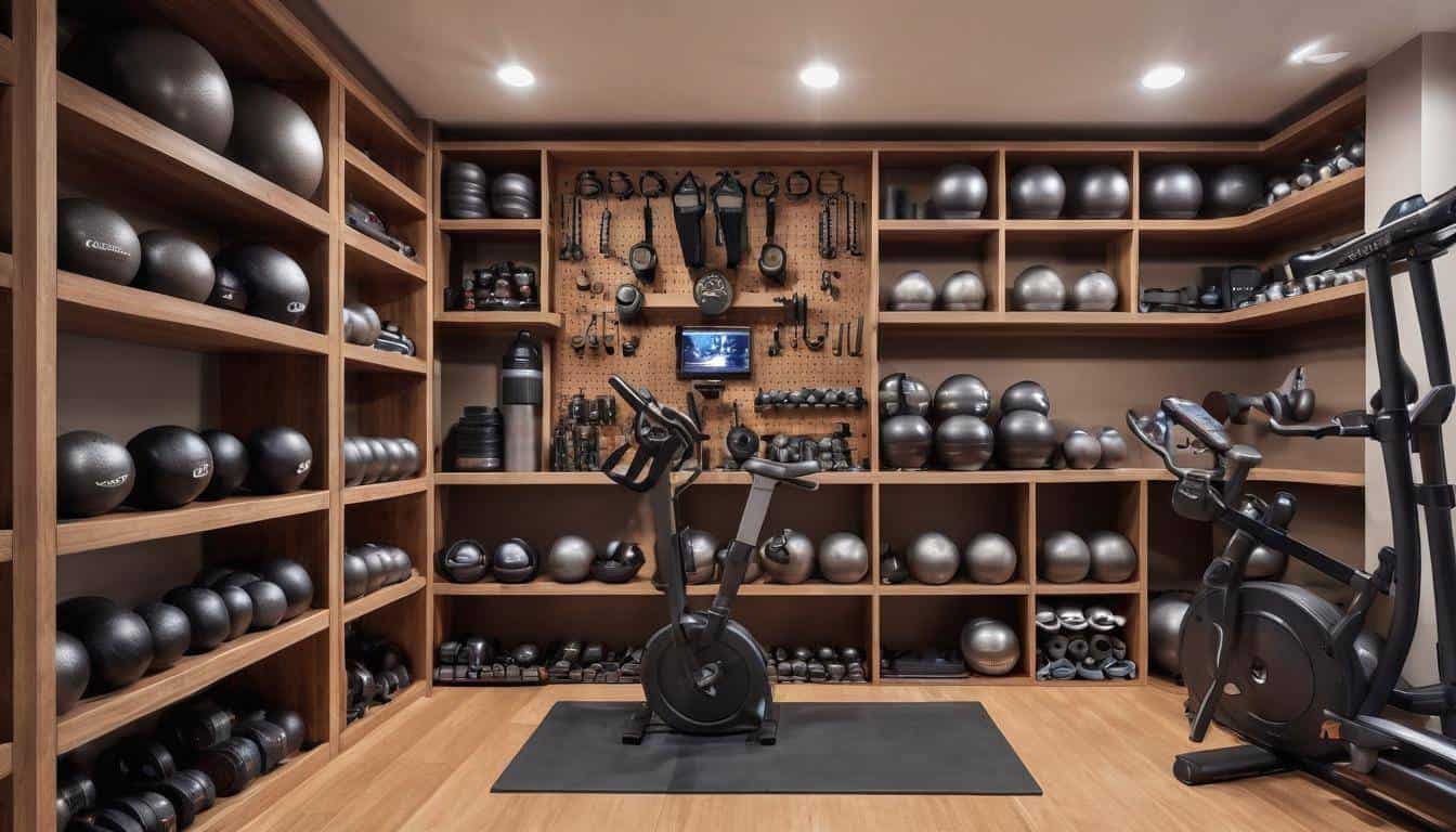 Home gym storage solutions