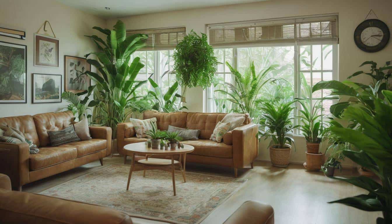 Indoor plants in game room