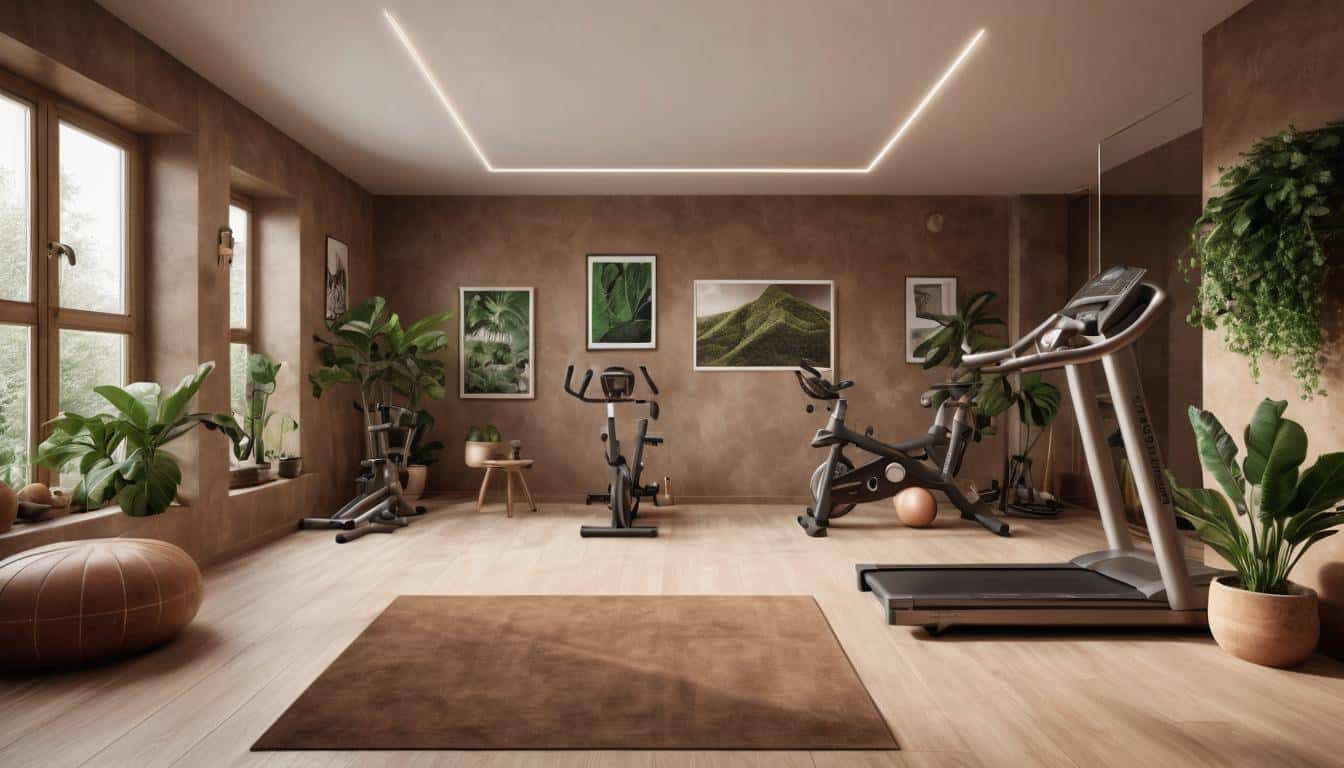 Inspiring brown home gym