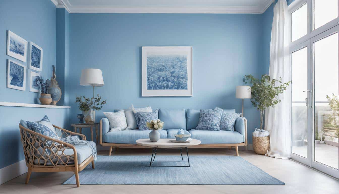 Inviting blue room decor