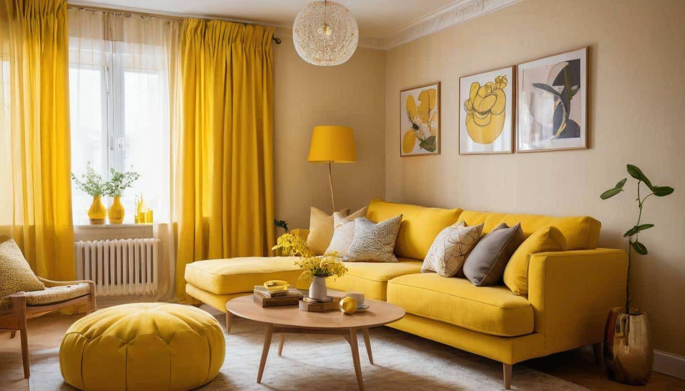 Inviting yellow room transformation