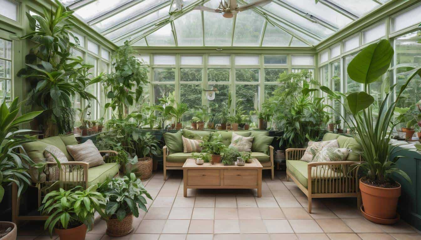 Lush botanical sunroom