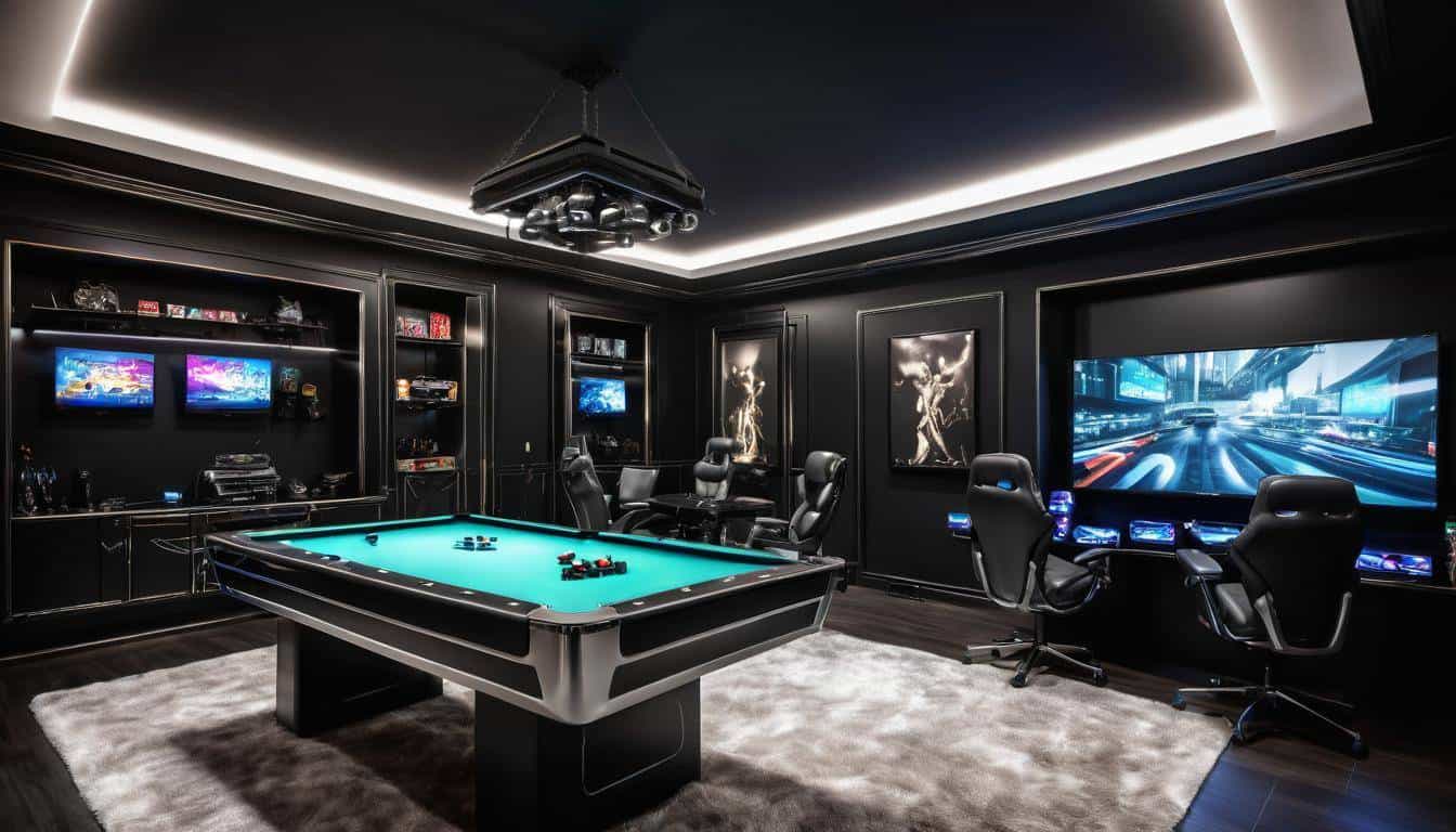 Luxurious Black Game Room