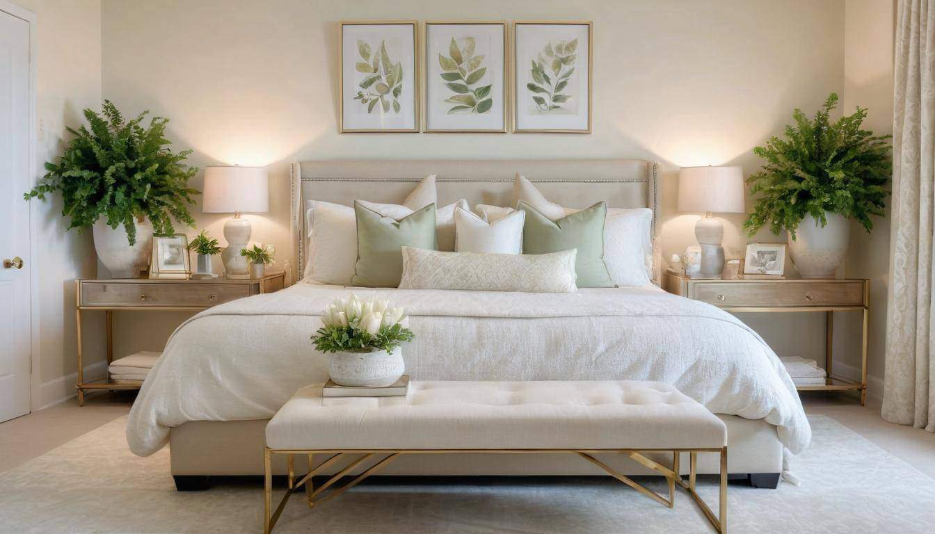 Luxurious Creamy White Bedroom Decor