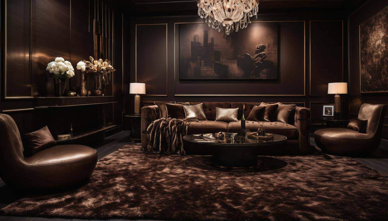 Luxurious Dark Chocolate Room