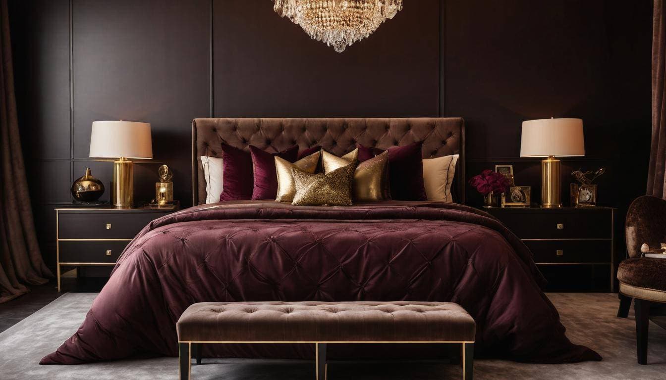 Luxurious chocolate-inspired bedroom