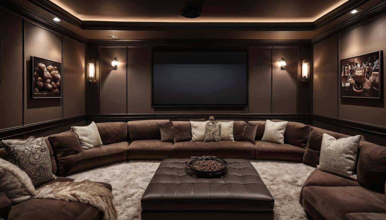 Luxurious cinematic home theater